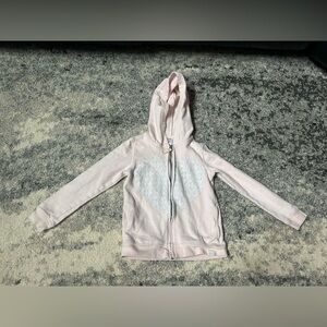 Girls Pink Hoodie with Heart Design size 5